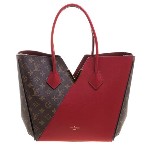 louis vuitton red black purse